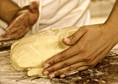 Preparing our dough