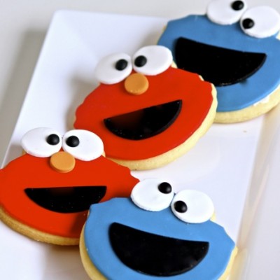 Elmo et Macaron (Cookie Monster) 