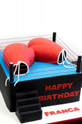 Boxing ring and gloves    